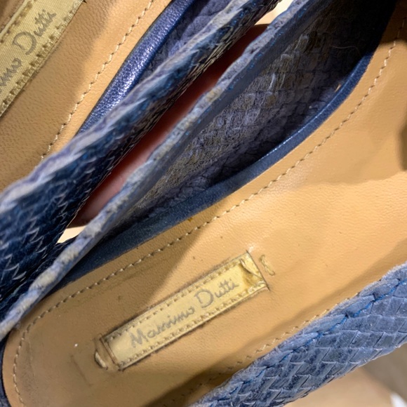 Massimo Dutti blue braided leather loafers with tassel detail - Picture 6 of 6